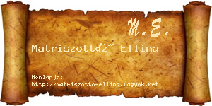 Matriszottó Ellina névjegykártya
